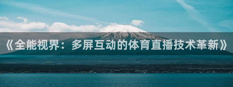 《全能视界：多屏互动的体育直播技术革新》